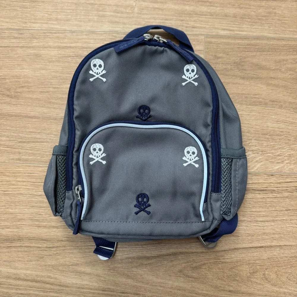 Pottery Barn Kids‎ Embroidered Skull And Crossbones Mini Backpack